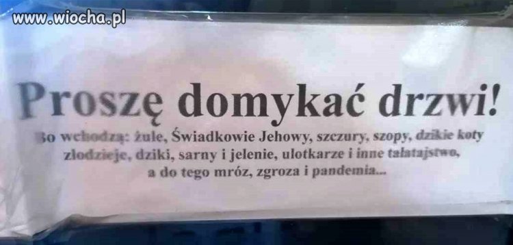 Proszę domykać drzwi!