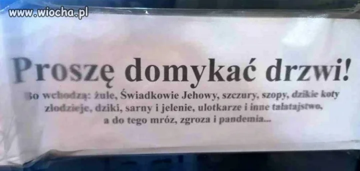 Proszę domykać drzwi!