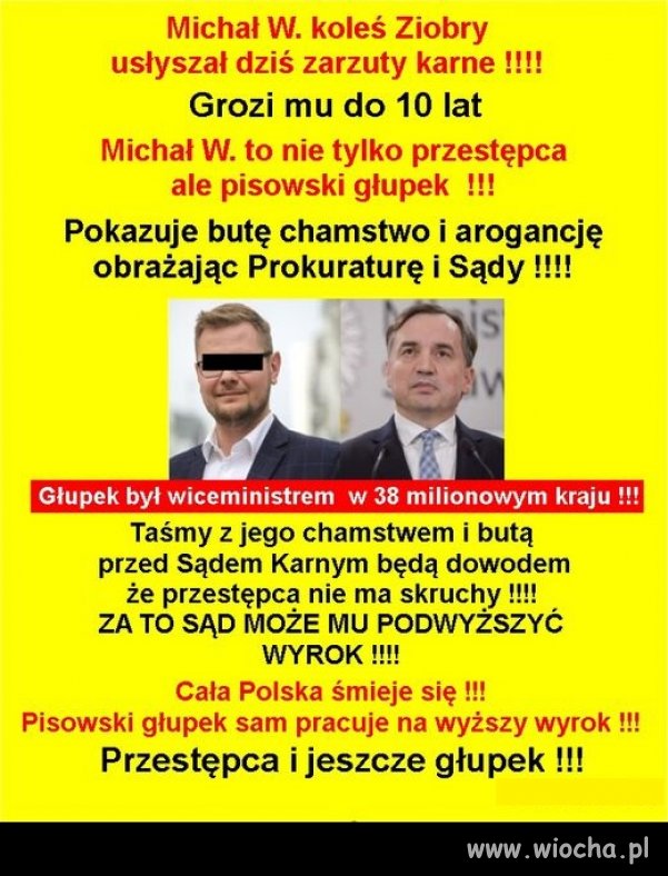 Głupek sam sobie dokłada do wyroku