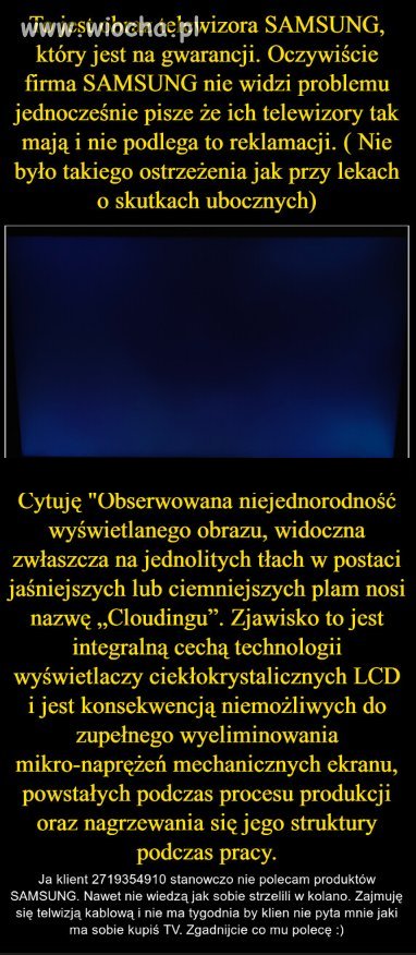 Dla mnie SAMSUNG to WIOCHA