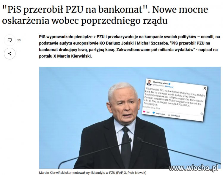 PiS "doiło" pieniądze z PZU i przekazywało je na kampanie