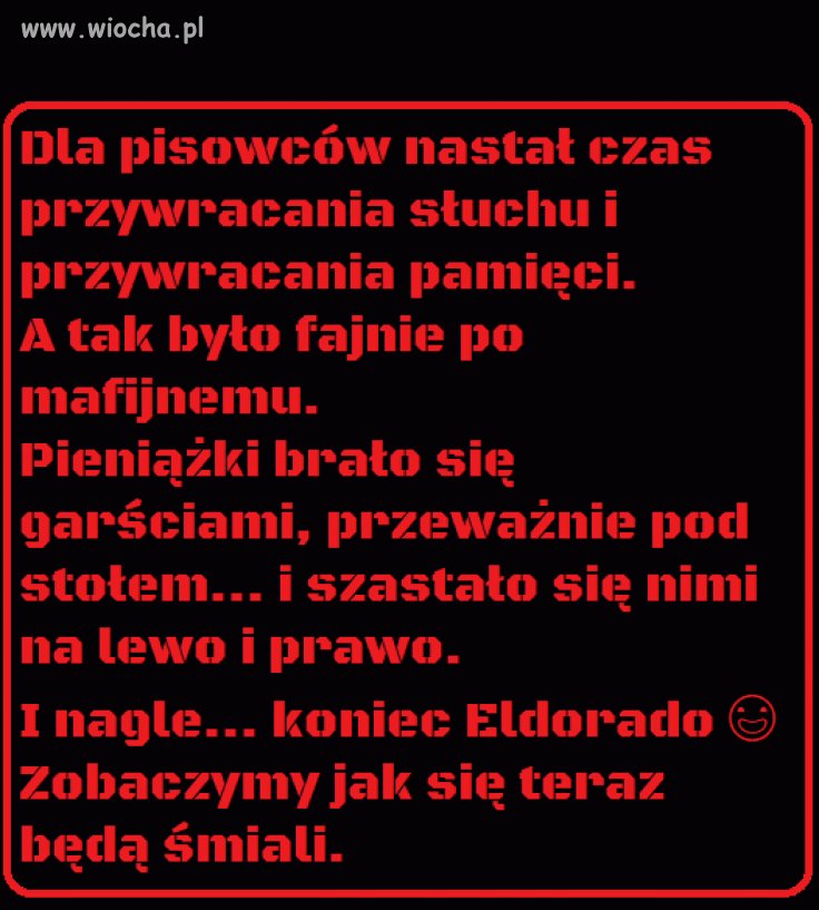 Skończyło się Eldorado