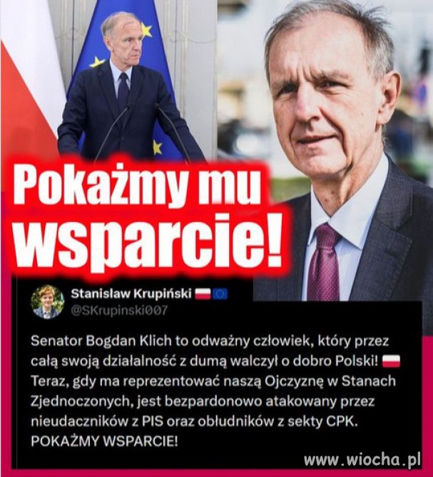 Bogdan Klich. Pokażmy mu nasze wsparcie!