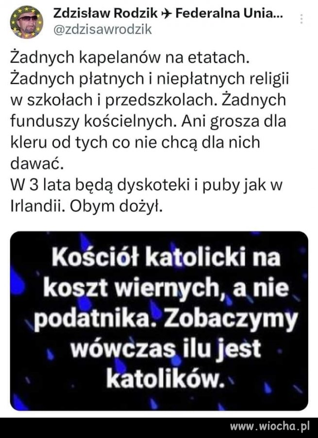 Czekam na świeckie państwo !