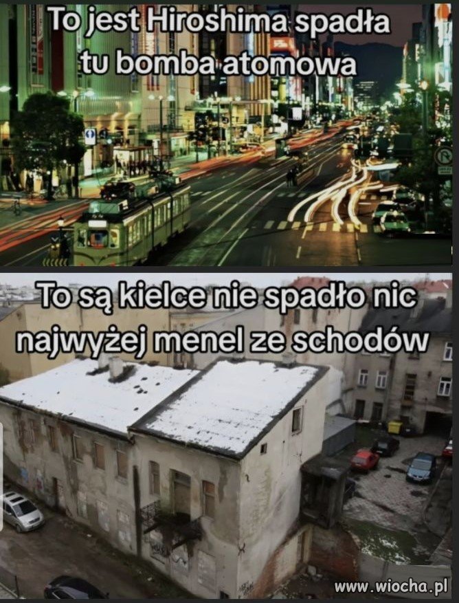 Co spadło w Kielcach
