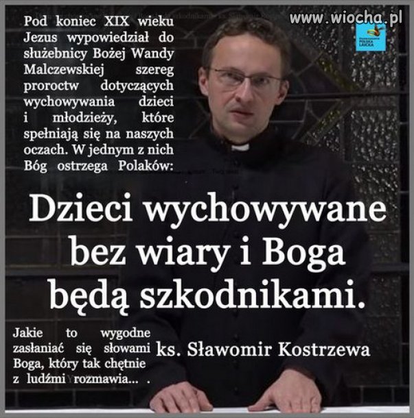 Widocznie szkodnicy PiSu, nie mieli nauki religii