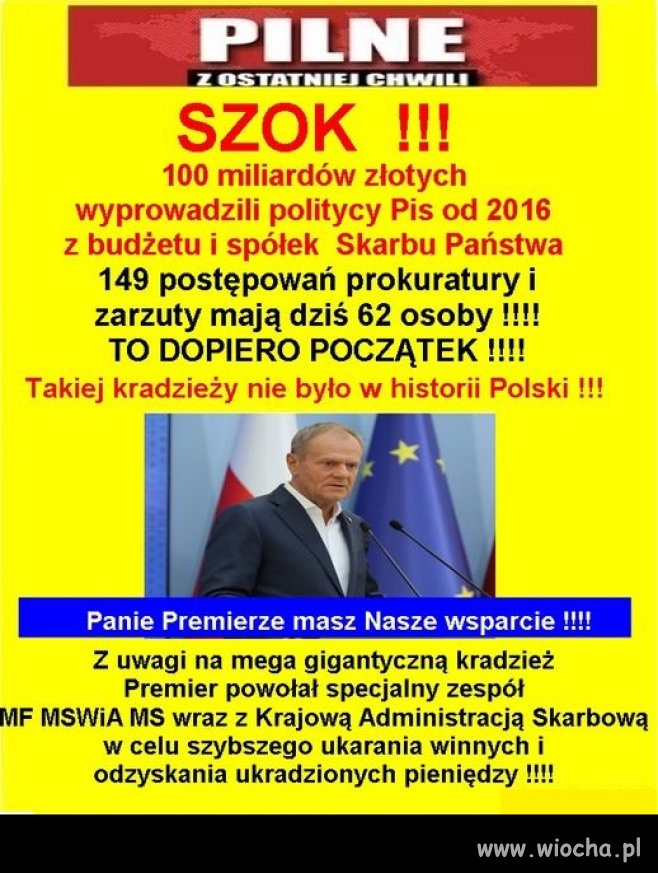 Rozliczyć PiSdzielców do ostatniej złotówki !