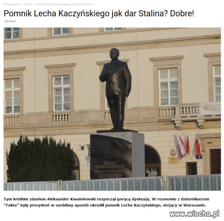 Pomnik najgorszego prezydenta...przed DU*A!