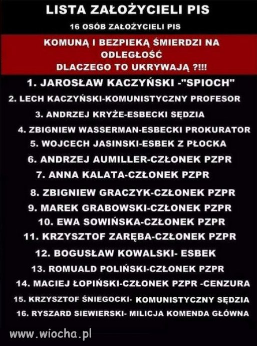 PiS Kaczynskiego, to PRL BIS...