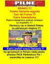 BRAWO !!! Polska Gwiazda wygrała  Tour de France !!!