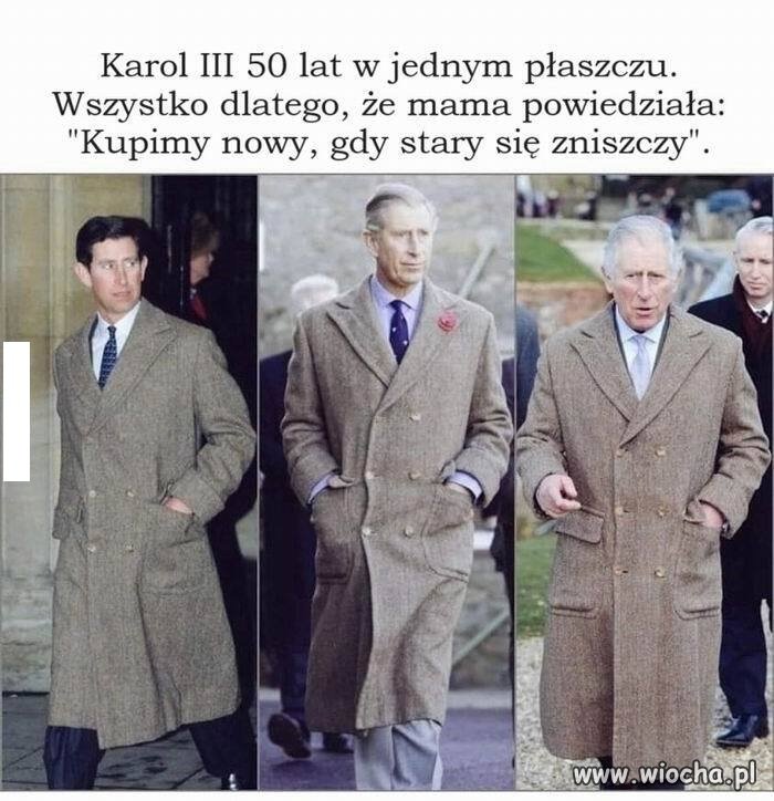 Król Karol i jego płaszcz