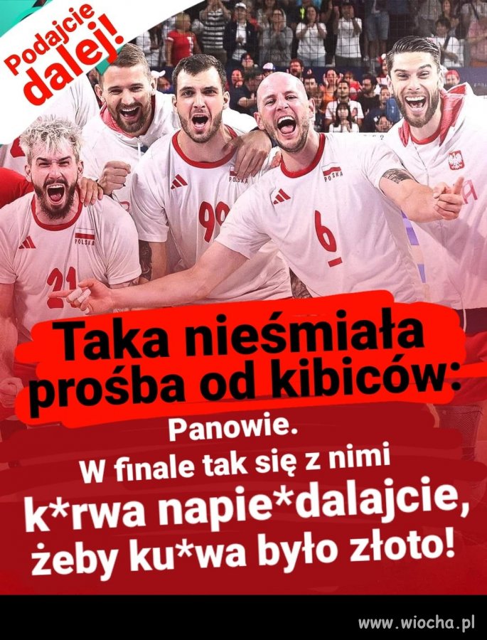 Taka nieśmiała prośba do naszych siatkarzy ...