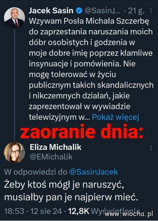 Eliza Michalik to mistrz! Lajk za przepiękne zaoranie Sasina.