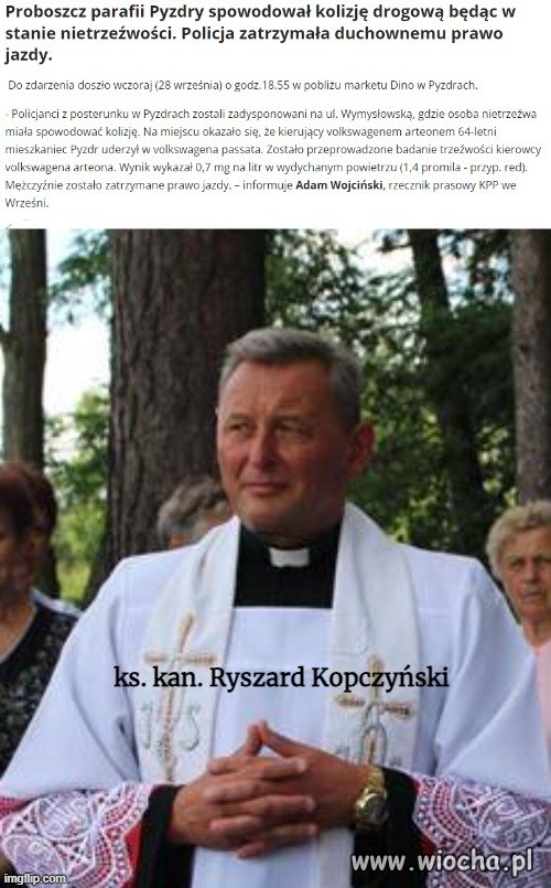 Xiądz Ryszard Kopczyński - proboszcz z Pyzdr