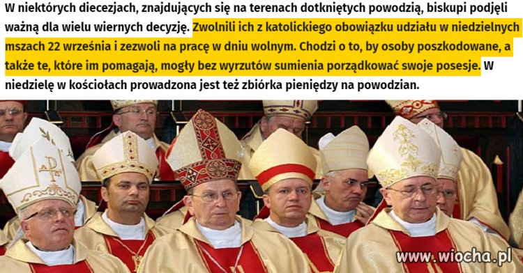 łaskawcy pozwolą powodzianom pracować w niedziele