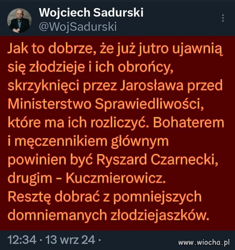 Dziś złodzieje zbierają się na proteście ...