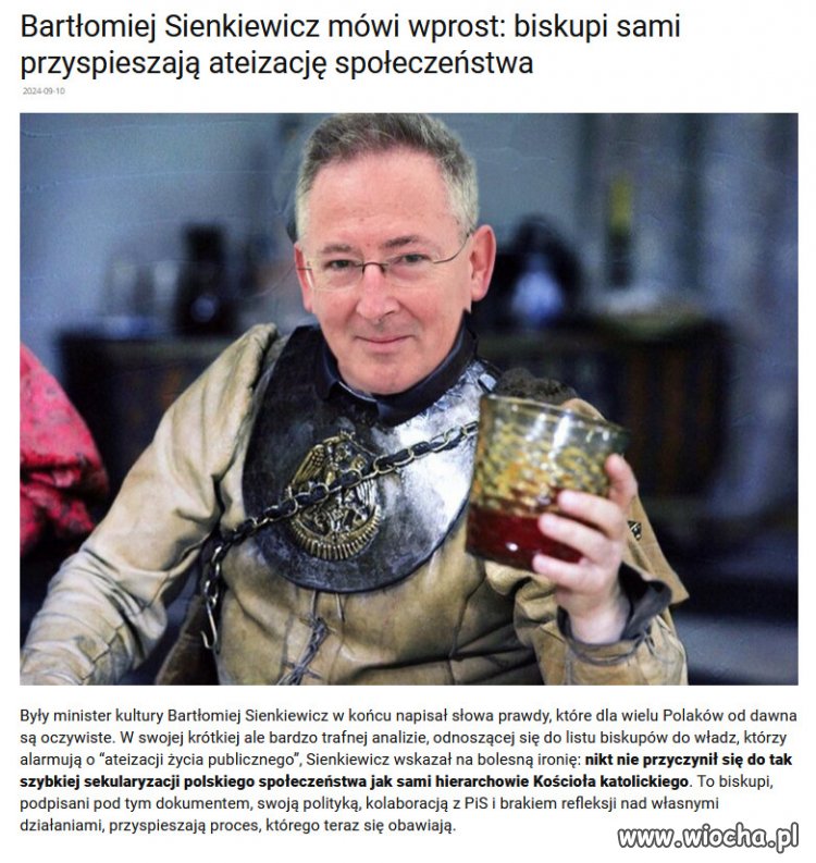 Hipokryzja i brak samokrytyki kleru...prowadzi do upadku!