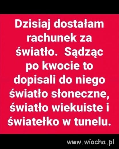 Rachunek za prąd 
