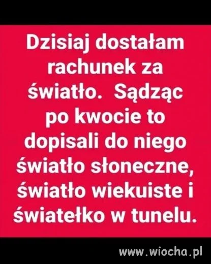 Rachunek za prąd 