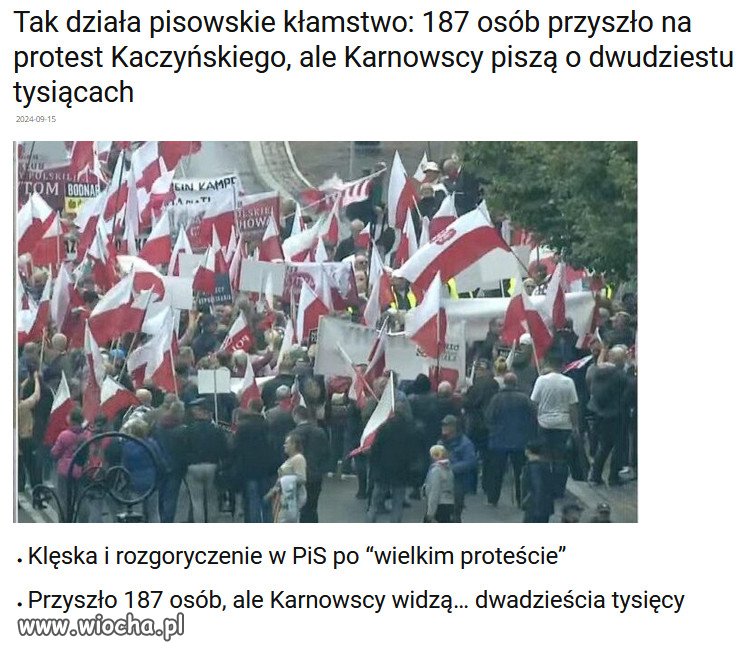 To była demonstracja siły, upadającego  PiSu...