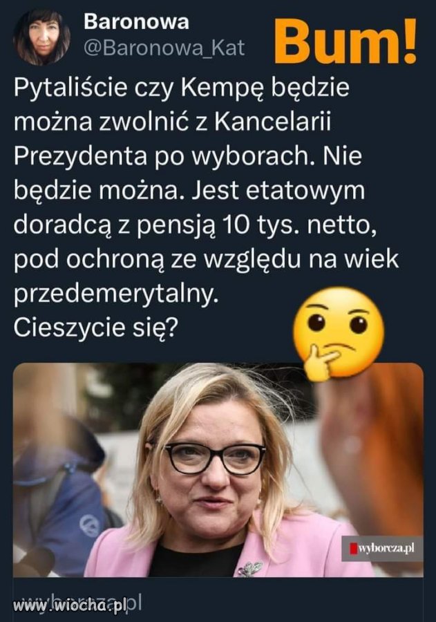 Przypuszczam że po wyborze