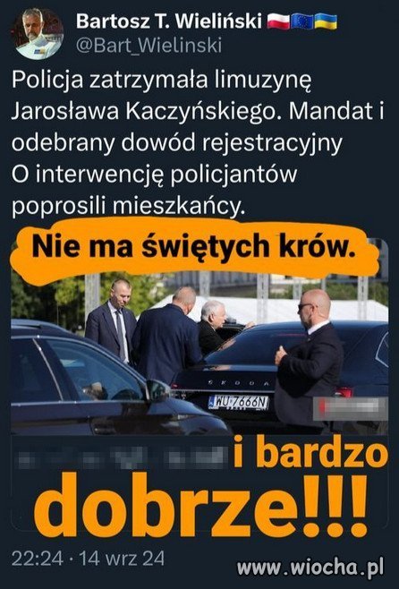 Prawo jest dla wszystkich równe, niech chodzi pieszo