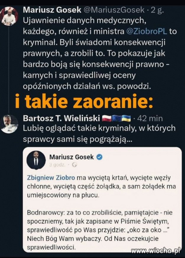 Panie Gosek jest pan idiotą