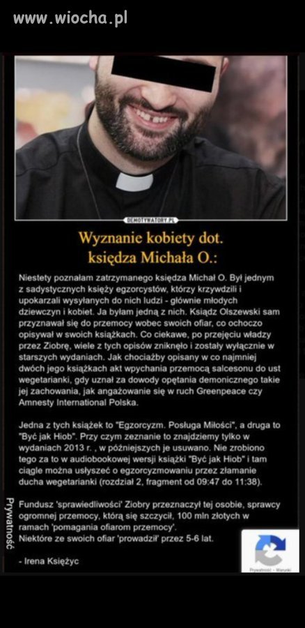 Fundusz sprawiedliwości przeznaczył dla niego 100 mln zł