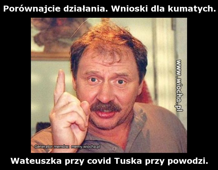 Porównajcie działania. Wnioski dla kumatych.