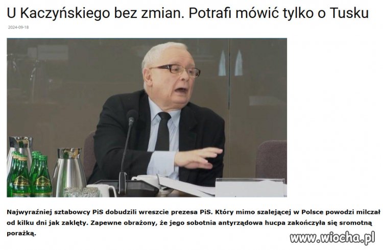 Prezes PiS wydał więc oświadczenie na temat… Tuska.