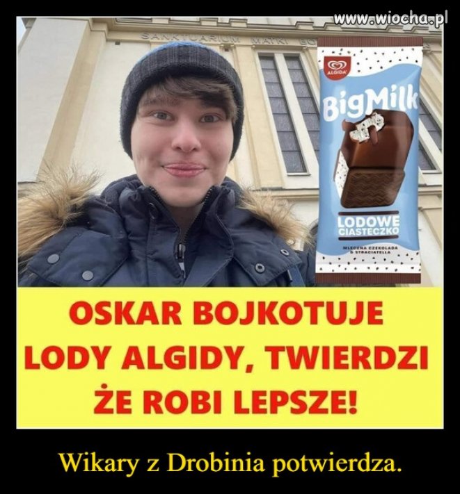 Oskarek przechodni bojkotuje ...