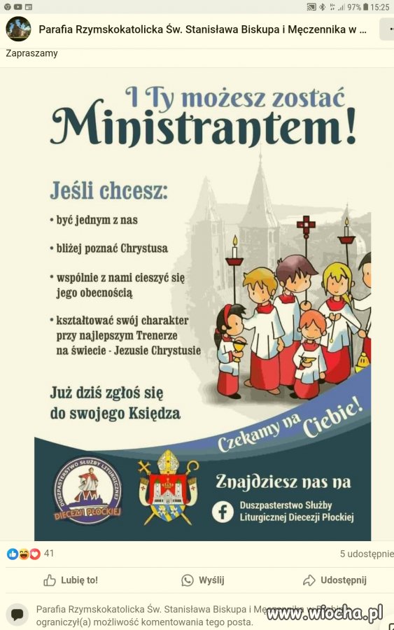 I ty możesz zostać ministrantem w drobinie...