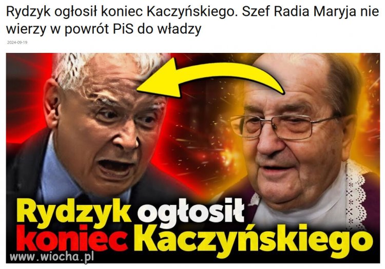 Rydzyk stawia krzyżyk na Kaczyńskim.