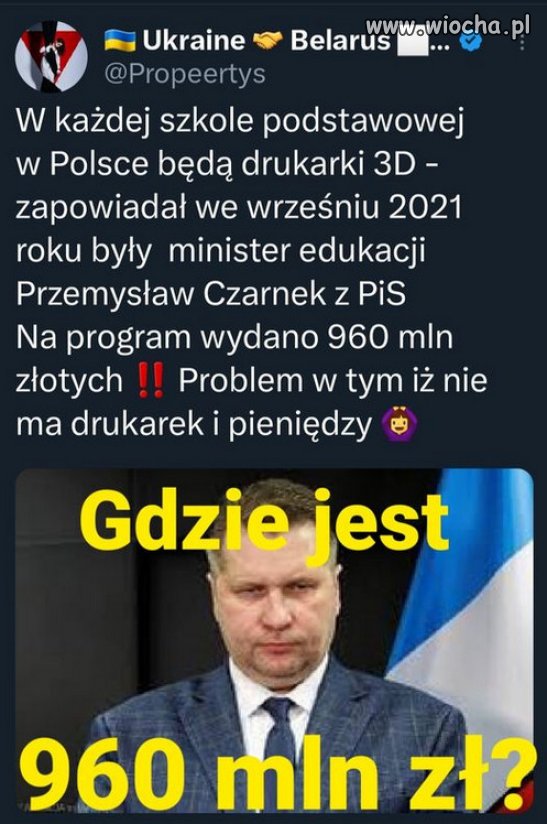 Kazdy projekt PiSu byl pretekstem do zlodziejstwa