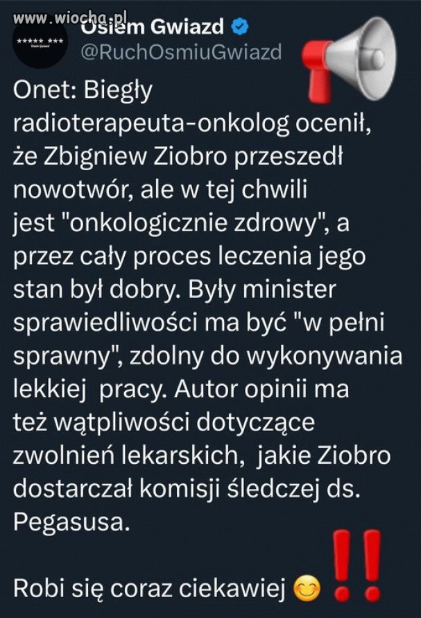 Ziobro przestań mataczyć i pokaż jaja
