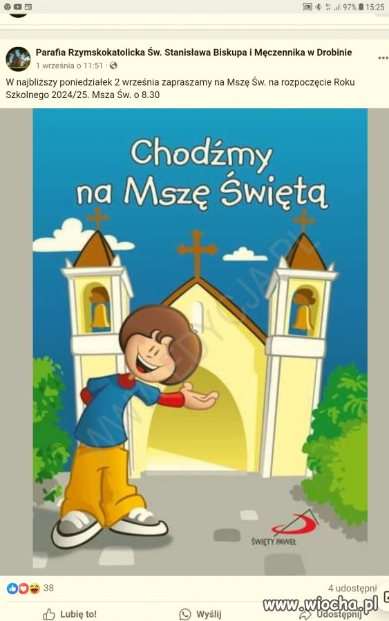 Zaproszenie do Drobina na mszę ekstremalną 