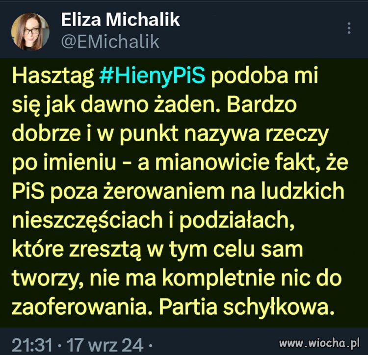 Eliza jak zwykle trafia w samo sedno ...