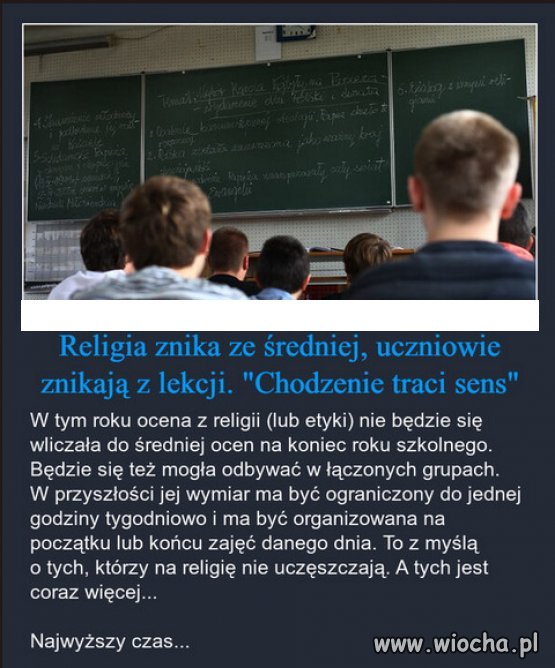 Nadchodzi nieunikniony koniec religijnej indoktrynacji!