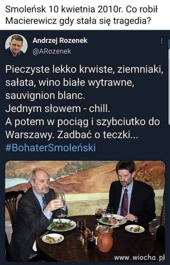 Antoni potrafi wybrać menu na każdą okoliczność 