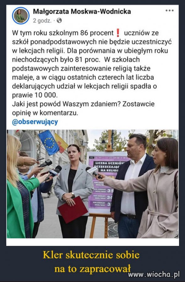 Politycy! Sekty kościoła już nie trzeba się bać, są w odwrocie!