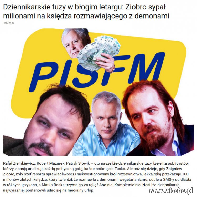 Dlaczego "Dziennikarze" za rublika od Kaczynskiego milcza?