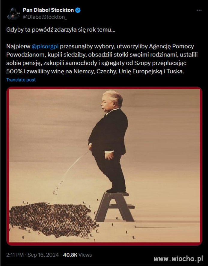 PiS robił by wał za wałem. Na miliardy... 