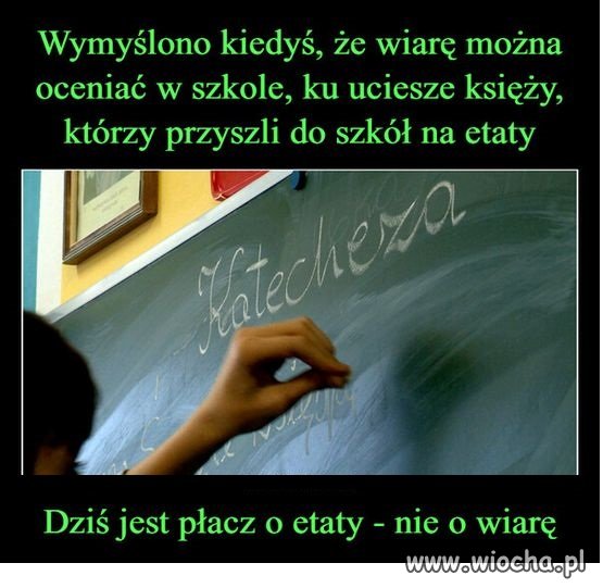 Lekcje w szkole, katecheza w kościele