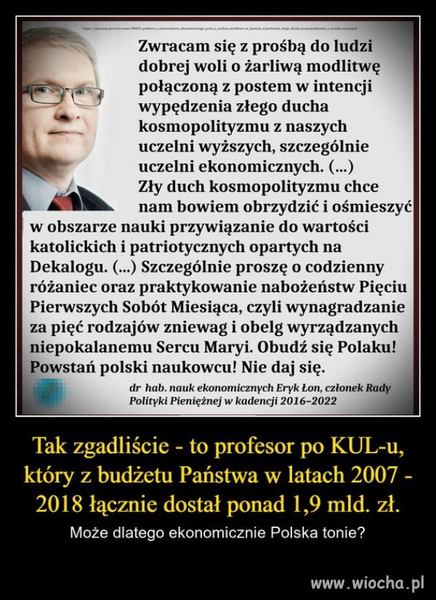 Słowo na niedzielę. Łon Wam to mówi ...