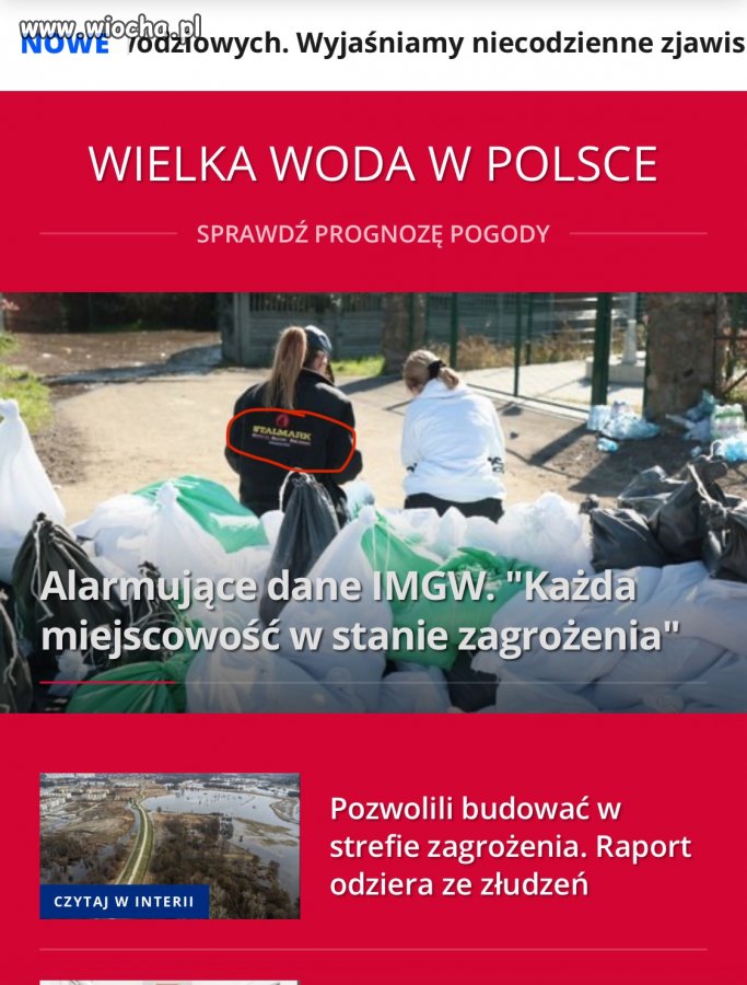 Reklama przy okazji powodzi