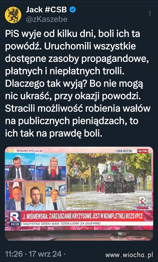 Taka okazja do robienia wałów przeszła im koło nosa