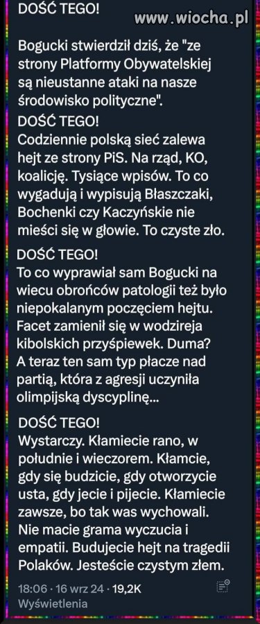 Jestem za tym aby ktoś