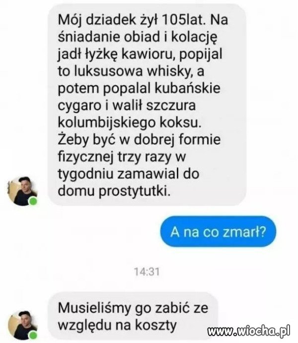 Dziadek dobrze się bawił. 