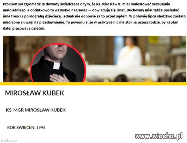 I znowu zboczeniec w koloratce.