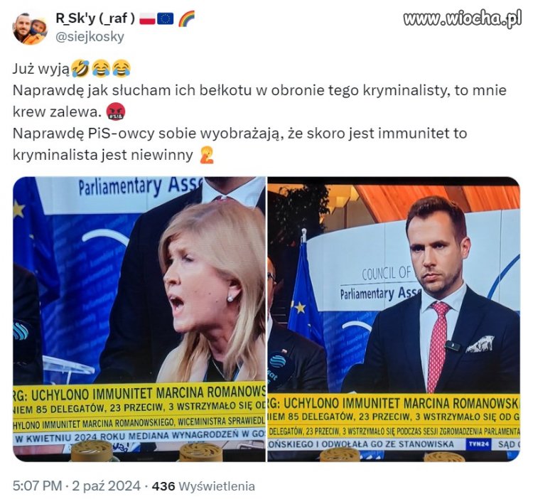 Wyją bo tam każdy jest w coś umoczony. 